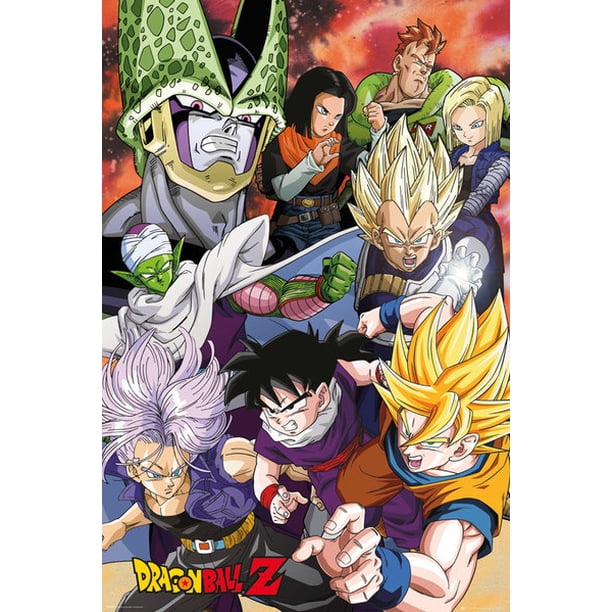 Dragon Ball Z Cell Saga Laminated Poster 24 X 36 Walmart Com