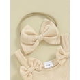 thumbnail image 6 of Yunliwuli Baby Girl 2Pcs Summer Outfits Sleeveless Bow Front Romper Tulle Dress with Headband Set, 6 of 10
