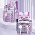 thumbnail image 3 of WRKEKC Clearance PVC Transparent Waterproof Backpack with Adjustable Straps - Lightweight Large Capacity for Swimming, School, Travel Essentials, 3 of 6