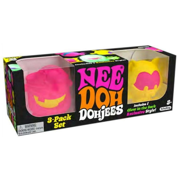 Schylling NeeDoh Series 2 Dohjees Mystery 3 Kids Multicolor, 5.3 oz