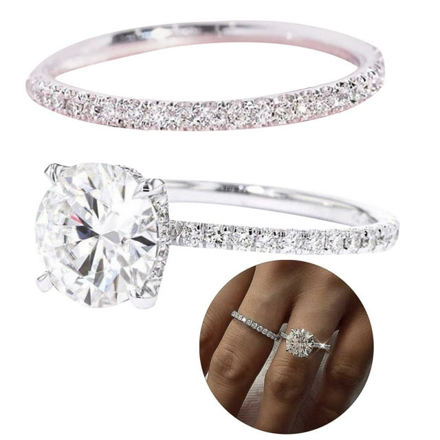 EGNMCR Rings The Geometric Punk Diamond Ladies Is Suitable For Engagement And Marriage fashion ring