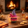 thumbnail image 5 of 3D Printed Halloween Pumpkin Witch Hat Ornament, Halloween Home Decor, Tabletop Shelf Display, Holiday Gift Accessory, Home Office Halloween Decoration Gift, Candy Color, 5 of 5
