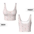 thumbnail image 5 of Haiem Cute Poodle Dog Pattern Womens Sports Bra - U Neck Padded Low Impact Yoga Bra Workout Crop Top Gym Moisture-Wicking Workout Vest -Small, 5 of 9