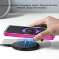 thumbnail image 6 of I-HONVA For Samsung Galaxy S25 Ultra Case Compatible with MagSafe,3-Layer Military Grade Drop Protection Anti-Slip Rugged Shockproof Dustproof Protection 6.8 inch Phone Case,Rose Turquoise, 6 of 7