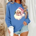 thumbnail image 2 of Santa Claus Sweatshirt for Women Crewneck Christmas Printed Pullover Top Winter Long Sleeve Sweaters Loose Plus Size Blouses Tops, 2 of 6