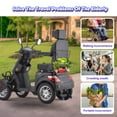thumbnail image 3 of SKRT Large 4 Wheels Mobility Scooter (XW-E01), Electric Heavy Duty Wheelchair Device, 500 LBS Capacity for Seniors & Adults, Speed Adjust, Rear Trunk, Seat Extension, 3 of 9