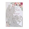 thumbnail image 1 of Tarjeta de invitación de boda con purpurina, suministros para fiestas, 10 piezas, corte láser, sobres personalizados para novia y novio, 1 of 4