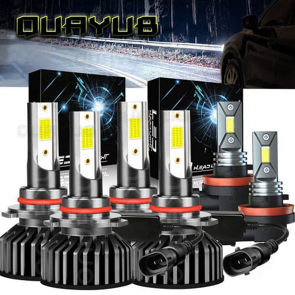 For Toyota Corolla 2009-2013 Combo LED Headlight Hi-Low Fog Light Bulbs Kit