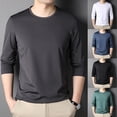 thumbnail image 4 of Men Casual Slim Fit Long Sleeve T-Shirt Undershirt Blouse Muscle Top Workout Tee, 4 of 8