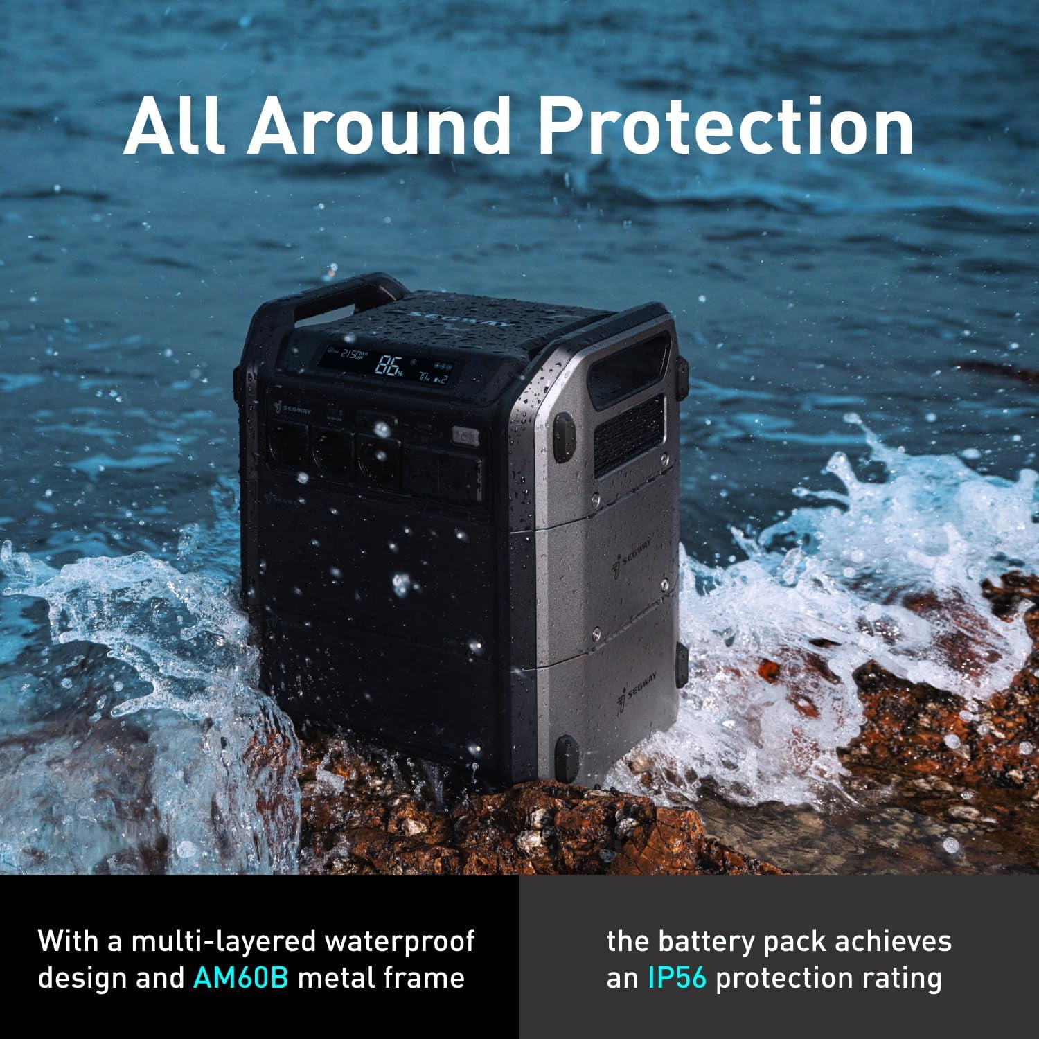 Segway Portable Power Station Cube 1000, 2200W AC Outlets, 1024Wh LiFePO4 Battery, Expandable Battery Capacity up to 5kWh Solar Generator for Camping, Home Backup, Power Outages, Off-grid