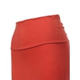 thumbnail image 4 of MixMatchy Women's Basic Foldable High Waist Regular and Plus Size Maxi Skirts, 4 of 5