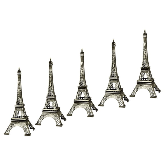 LOLIPPYY Set of 5 Dark Brown Eiffel Tower Desktop Decorations, Unique Photo Props and Stylish Home Decor for Adults
