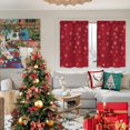 thumbnail image 3 of Christmas Kitchen Curtains, Gold Snowflake Foil Print Christmas Tier Curtains 36 Inch Length, Rod Pocket Red Christmas Curtains for Kitchen, 26" W x 36" L, 2 Panels, 3 of 6