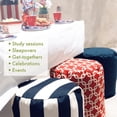 thumbnail image 5 of Majestic Home Goods  Plantation Indoor / Outdoor Ottoman Pouf 16" L x 16" W x 17" H, 5 of 5
