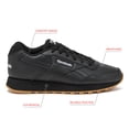 thumbnail image 2 of Zapatillas Reebok Glide para hombre, negras y blancas con suela gum, talle 9 M, 2 of 6