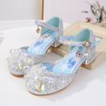 thumbnail image 1 of Disney niñas tacones altos primavera nuevos zapatos de cristal para niños zapatos de cuero de baile niñas pequeñas frozen elsa solo shoes30-Insole 19.5CM Gao Jinjia LED, 1 of 2
