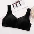 thumbnail image 6 of Dxzfnsa Women's Front Closure Bras Posture Full Coverage Plus Size Underwire Unlined Back Support Plunge Seamless Bra (Black,XXL), 6 of 9
