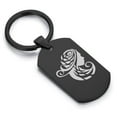 thumbnail image 1 of Stainless Steel Tribal Virgo Zodiac (Maiden) Dog Tag Keychain Circle Ring, 1 of 2