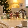thumbnail image 3 of Gingerbread House Decoration Set Christmas Holiday Village Tabletop Ornament Festive Party Scene Layout for Home Mantel Desktop Collectible, 3 of 5
