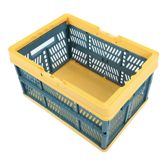 Cajas de almacenamiento plegables con asa, cestas plegables con asas, cestas de plástico plegables para la compra, cestas de plástico plegables para la compra, resistentes y duraderas