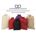 thumbnail image 5 of CleverDelights 18" x 24" Burlap Bags - 2 Pack - Natural Jute Burlap Drawstring Sacks, 5 of 5