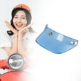 thumbnail image 4 of Almencla Helmet Visor Peak 3 Snap Helmet Visor Protector for Retro Helmets Parts Blue, 4 of 7
