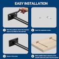 thumbnail image 6 of 8 Pcs 10" Black Steel Floating Shelf Bracket Blind Shelf Supports - Hidden Brackets for Floating Wood Shelves - Concealed Blind Shelf Support – Screws and Wall Plugs Included, 6 of 8