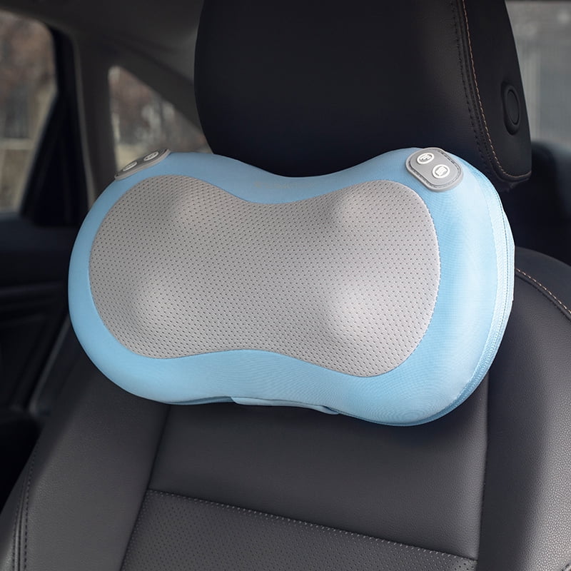 Electric Massage Pillow with Heat, Back & Neck Massager for Pain Relief Deep Tissue, Shiatsu Massager for Full Body Muscle, Home Office Car Use, Gifts for Men Women