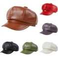 thumbnail image 5 of LinYooLi Women PU Leather 8 Panel Newsboy Hats Vintage Visor Beret Baker Boy Caps, 5 of 5