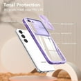 thumbnail image 6 of Compatible with Samsung Galaxy S23 Case Shockproof, Samsung S23 Phone Case Silicone with Slide Camera Lens Protector Cover Ultra Slim Transparent Protective Cases for Women Girls (Purple), 6 of 6