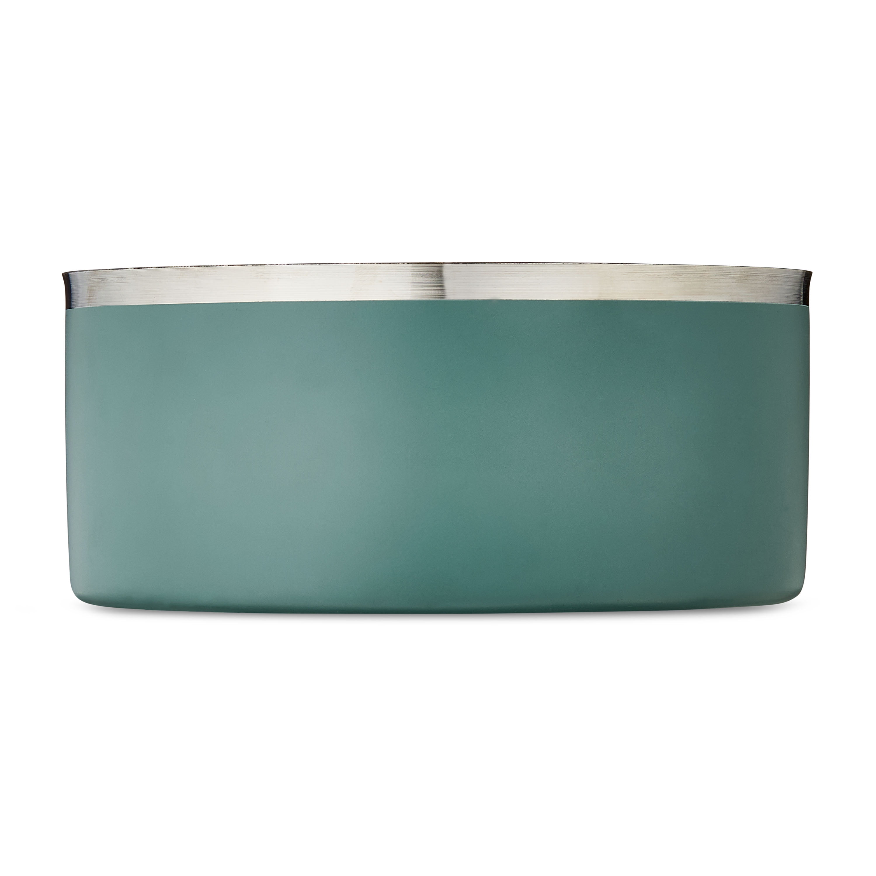 Vibrant Life Large Stainless Steel Double Wall Dog Bowl, Green