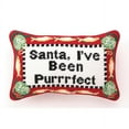 thumbnail image 2 of PK 31TA1255C12OB 8 x 12 in. Santa Purrrfect Cat Merry Christmas Wool Needlepoint Throw Pillow, Red & White, 2 of 2
