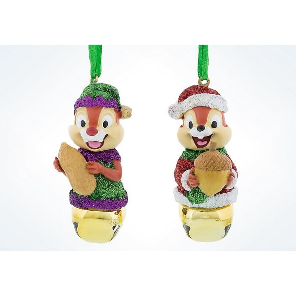 Disney Parks Chip And Dale Christmas Jingle Bells Ornament New With