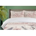 thumbnail image 2 of Ambesonne Pink Duvet Cover Set, Spring Pure and Soft Botanical, Twin, Blush Dark Green Mauve, 2 of 4