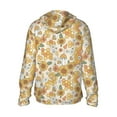 thumbnail image 3 of Uemuo Retro 70s 60s Flower Pattern Women's Full Zip UPF 50+ Sun Protection Hoodie Jacket Long Sleeve Sun Shirt Hiking Outdoor Performance with Pockets-X-Large, 3 of 9