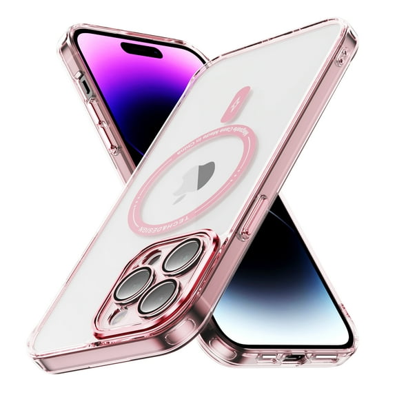 Magnetic for iPhone 12 Pro Case, [Compatible with MagSafe] [Full Camera Protection] [10FT Drop Protection] Non-Yellowing Shockproof Protective Slim Phone Case for iPhone 12 Pro,Pink