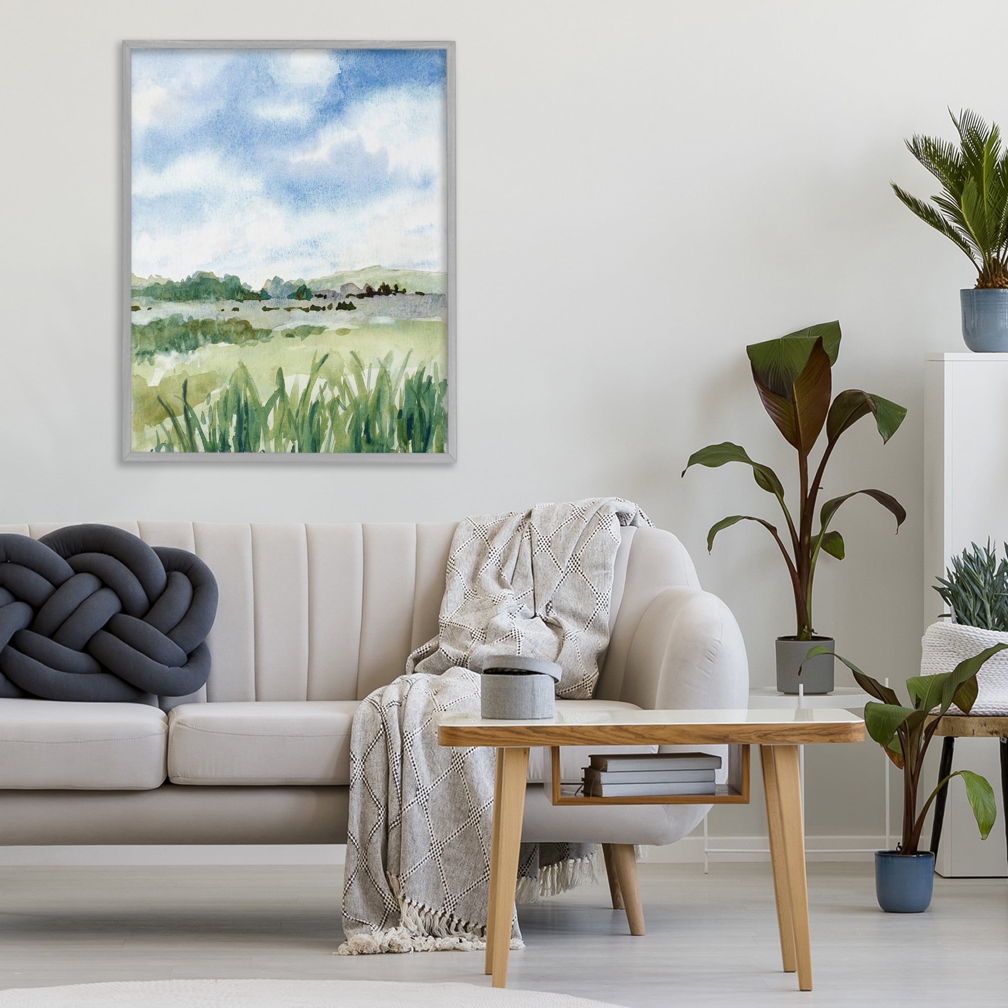 Stupell Industries Fresh Spring Morning Gray Framed Giclee Art, design by Lanie Loreth