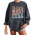 thumbnail image 4 of Fesfesfes Women Flannel Shirt Skull Print Loose Roundneck Long-Sleeved Fleece Oversized Sweatshirt Pullover Under $10, 4 of 8
