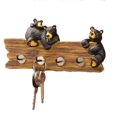

Jeff Fleming Bearfoots Whimsical Bears on Key Holder Caddy Home Decoration