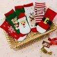 thumbnail image 2 of Calcetines de Navidad con patrón de dibujos animados para niños, calcetines de copo de nieve, moda de otoño e invierno, 5 pares, 2 of 3