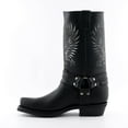 thumbnail image 5 of Grinders Mens Black Leather Cowboy Boots-Bald Eagle, 5 of 6