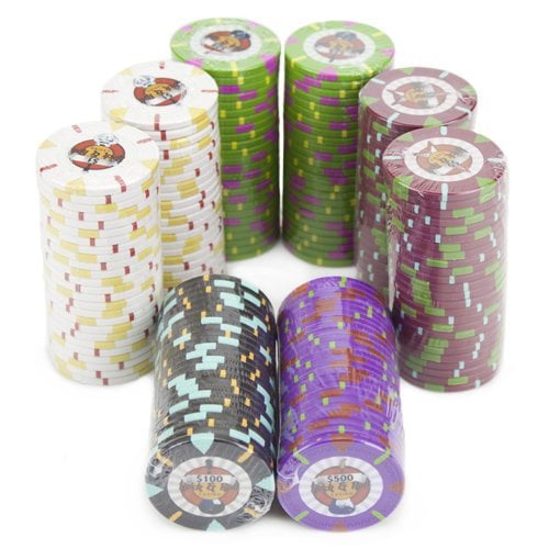 Rock & Roll 13.5 Gram Clay Poker Chips in Wood Carousel - 300 Ct. – Poker  Chip Lounge