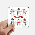 thumbnail image 1 of Merry mas Snowflake Snowman Sticker Square Waterproof Stickers Wallpaper Car Decal, 1 of 1