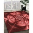 thumbnail image 3 of Ahgly Company Machine Washable Indoor Round Transitional Crimson Red Area Rugs, 7' Round, 3 of 7
