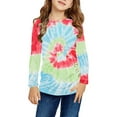 thumbnail image 1 of RXIRUCGD Chemises à Manches Longues pour Filles, Col Rond Mignon, Blouses Décontractées Élégantes (Multicolore, Taille : 6-7 Ans), 1 of 4
