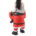 thumbnail image 4 of Santa Costume Funny Father Christmas Riding Inflatable Show Party Cosplay Role Playing Props, 4 of 21