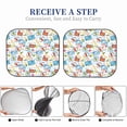 thumbnail image 5 of Kdxio Summer Stamp Print 2-Piece Sun Shade Front Windshield - Foldable Car Front Window Sunshades For Most Sedans Suv Truck, 5 of 6