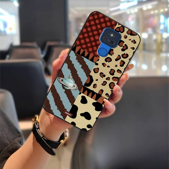 LYM-Phone Case For MOTO G Play 2021, Silicone Graffiti Full wrap Phone Pouch Back Cover Anti-dust Soft case Fashion Design Cartoon Anti-knock Protective TPU Durable Dirt-resistant Cute