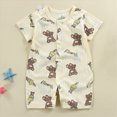 thumbnail image 2 of UAYOTSE Baby Cotton Jacquard Double Button Climbing Suit Is Simple and Fashionable,Sizes 0-6 Months, 2 of 4