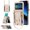 White, variant on Decase Fashion Hybrid Phone Case Compatible with Motorola Razr  2024 Wallet Cover with Ring Crossbody Wrist Strap Lanyard Credit Card Holder Slot Fits for Motorola Razr  2024 Women Men,Black